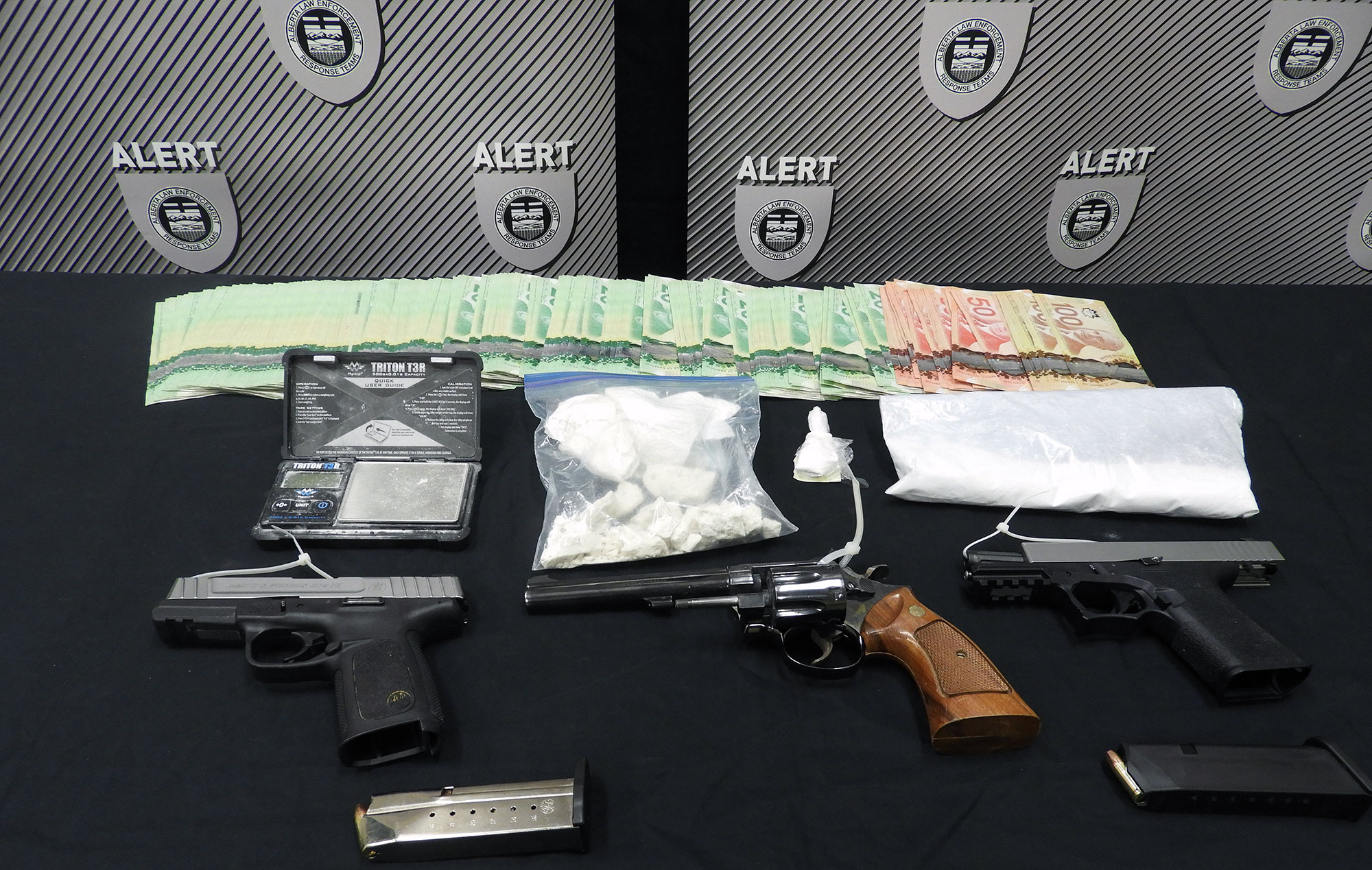Handguns seized from suspected Fort McMurray drug dealer￼